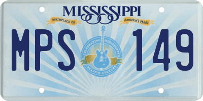 MS license plate MPS149
