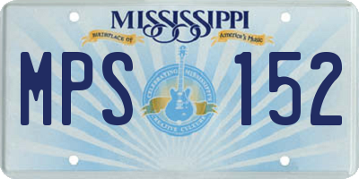 MS license plate MPS152