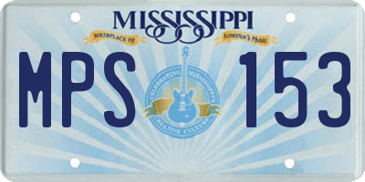 MS license plate MPS153