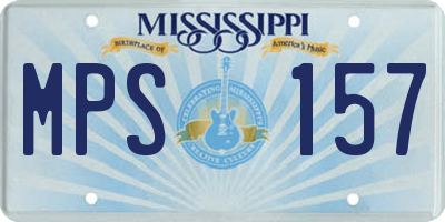 MS license plate MPS157