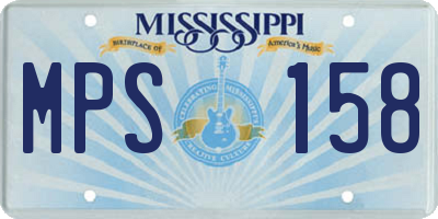 MS license plate MPS158