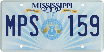 MS license plate MPS159