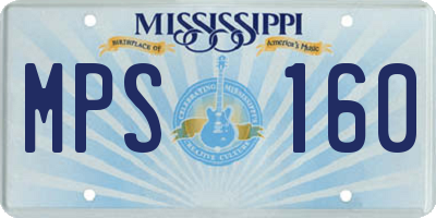 MS license plate MPS160