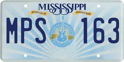MS license plate MPS163