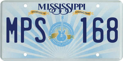 MS license plate MPS168