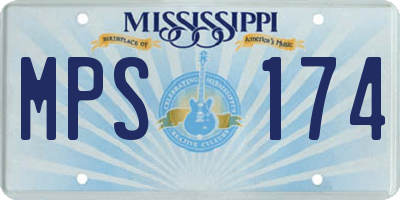 MS license plate MPS174