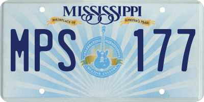 MS license plate MPS177