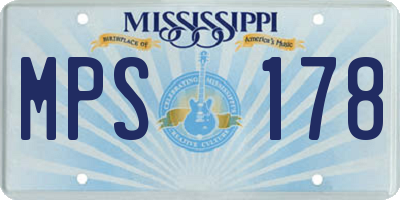 MS license plate MPS178