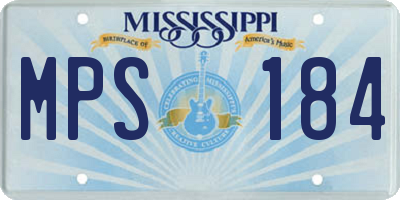 MS license plate MPS184