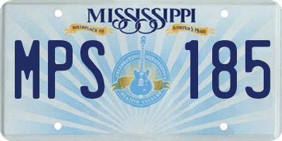 MS license plate MPS185