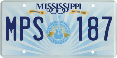 MS license plate MPS187