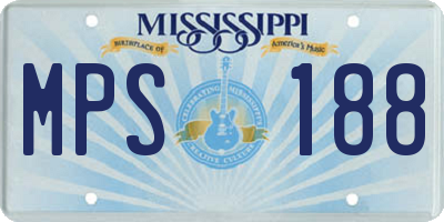 MS license plate MPS188