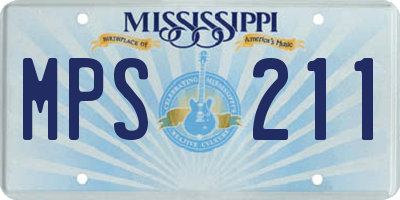 MS license plate MPS211