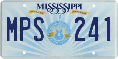 MS license plate MPS241