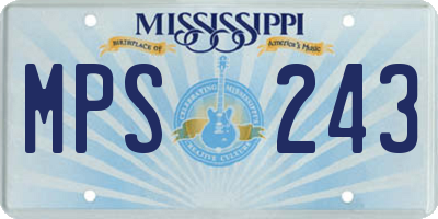 MS license plate MPS243