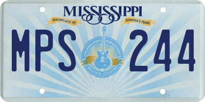 MS license plate MPS244