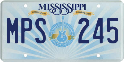 MS license plate MPS245