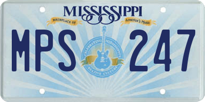 MS license plate MPS247