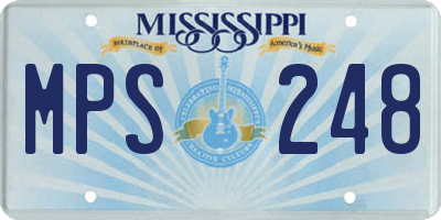 MS license plate MPS248