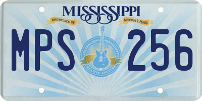 MS license plate MPS256