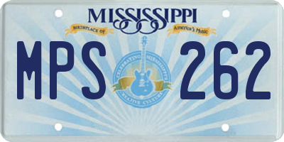 MS license plate MPS262