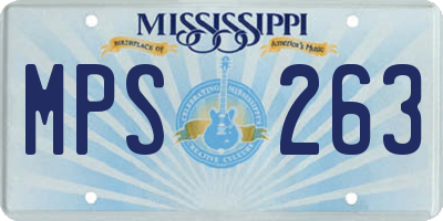 MS license plate MPS263