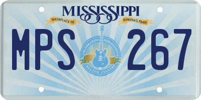 MS license plate MPS267