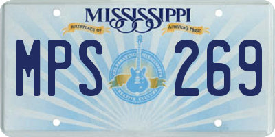 MS license plate MPS269