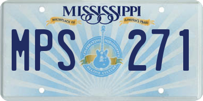 MS license plate MPS271