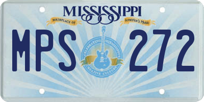 MS license plate MPS272