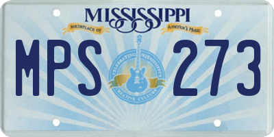 MS license plate MPS273