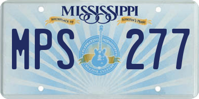 MS license plate MPS277