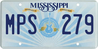 MS license plate MPS279