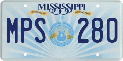 MS license plate MPS280