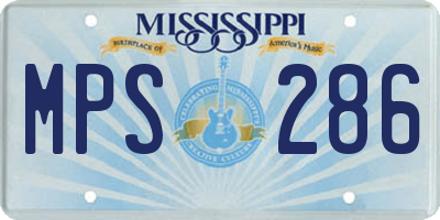 MS license plate MPS286
