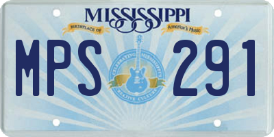 MS license plate MPS291
