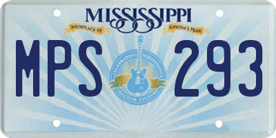 MS license plate MPS293