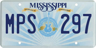 MS license plate MPS297