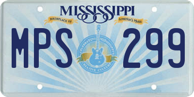 MS license plate MPS299