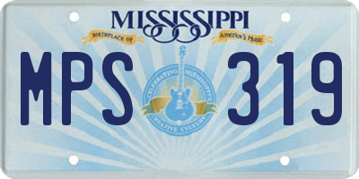 MS license plate MPS319