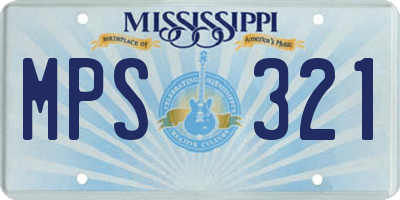 MS license plate MPS321