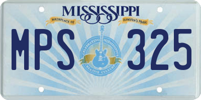 MS license plate MPS325