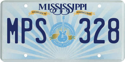 MS license plate MPS328