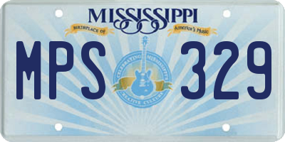 MS license plate MPS329