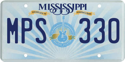 MS license plate MPS330