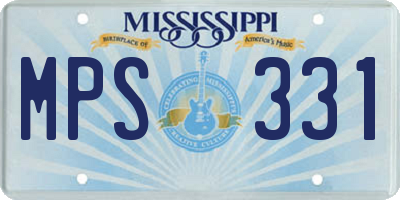 MS license plate MPS331