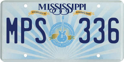 MS license plate MPS336