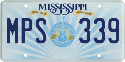 MS license plate MPS339
