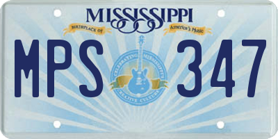 MS license plate MPS347