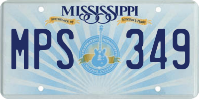 MS license plate MPS349